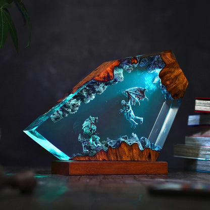 Werewolf vs Vampire Resin Lamp