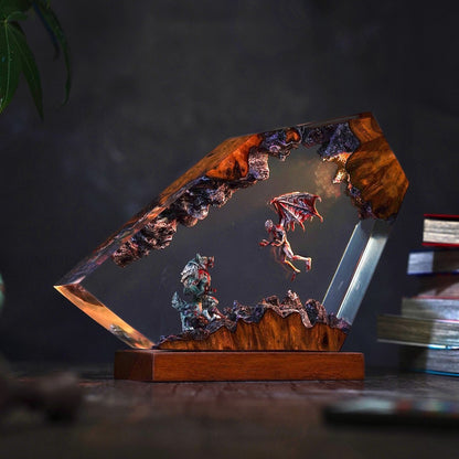 Werewolf vs Vampire Resin Lamp