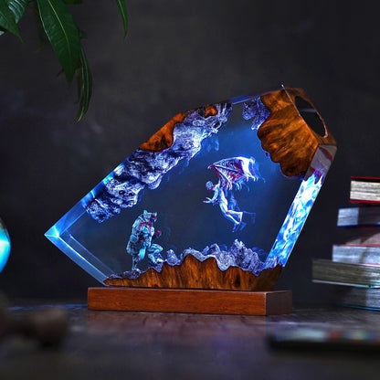 Werewolf vs Vampire Resin Lamp