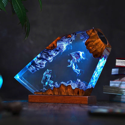 Werewolf vs Vampire Resin Lamp