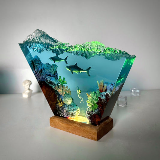 Shark Epoxy Lamp