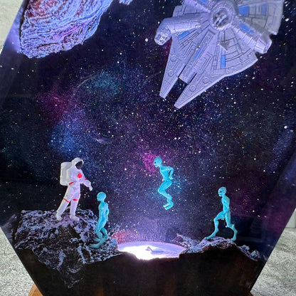 Galaxy Space Resin Night Light