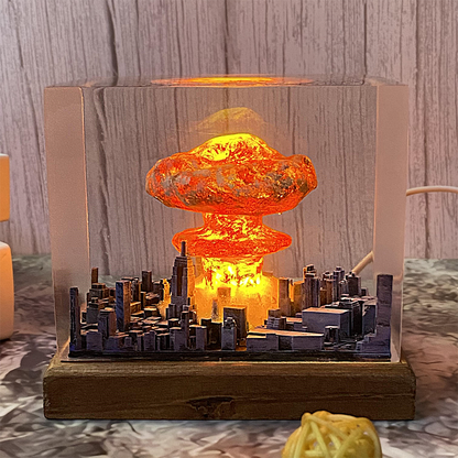 Diorama Explosion Bomb Resin Lamp