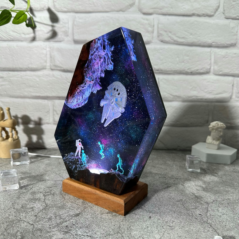 Galaxy Space Resin Night Light