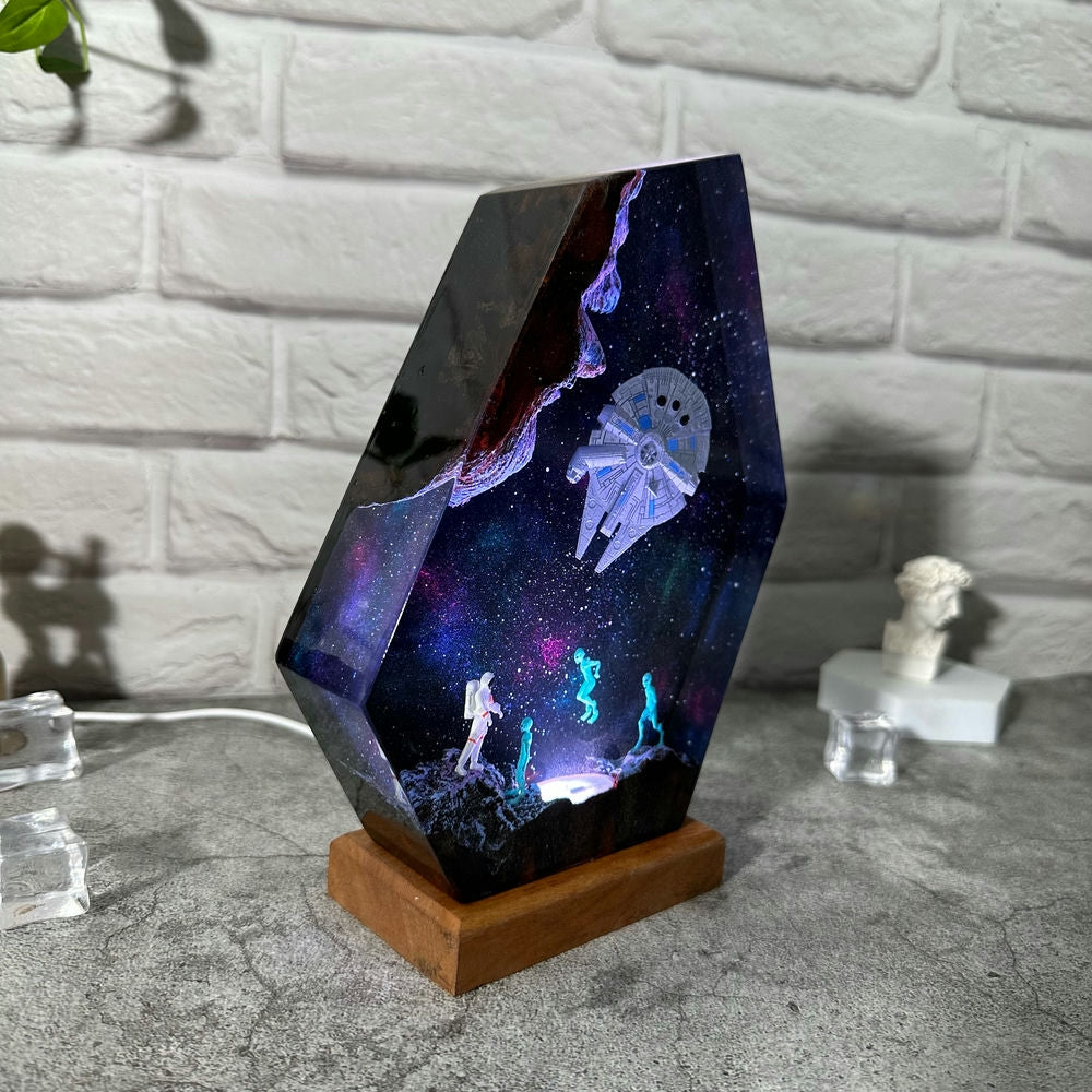 Galaxy Space Resin Night Light