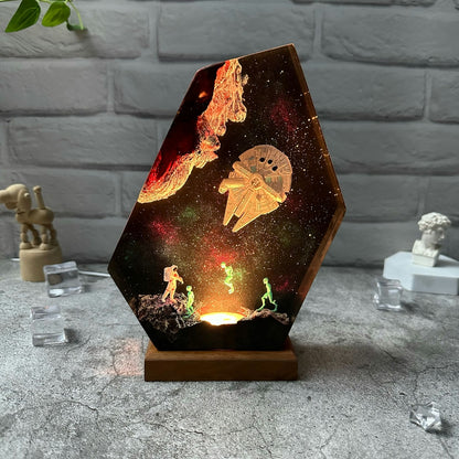 Galaxy Space Resin Night Light