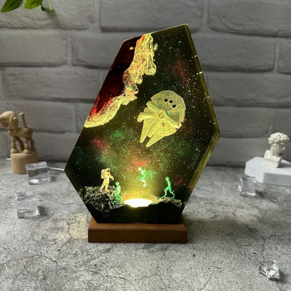 Galaxy Space Resin Night Light