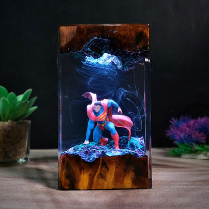 Super man , Man of steel Resin lamp