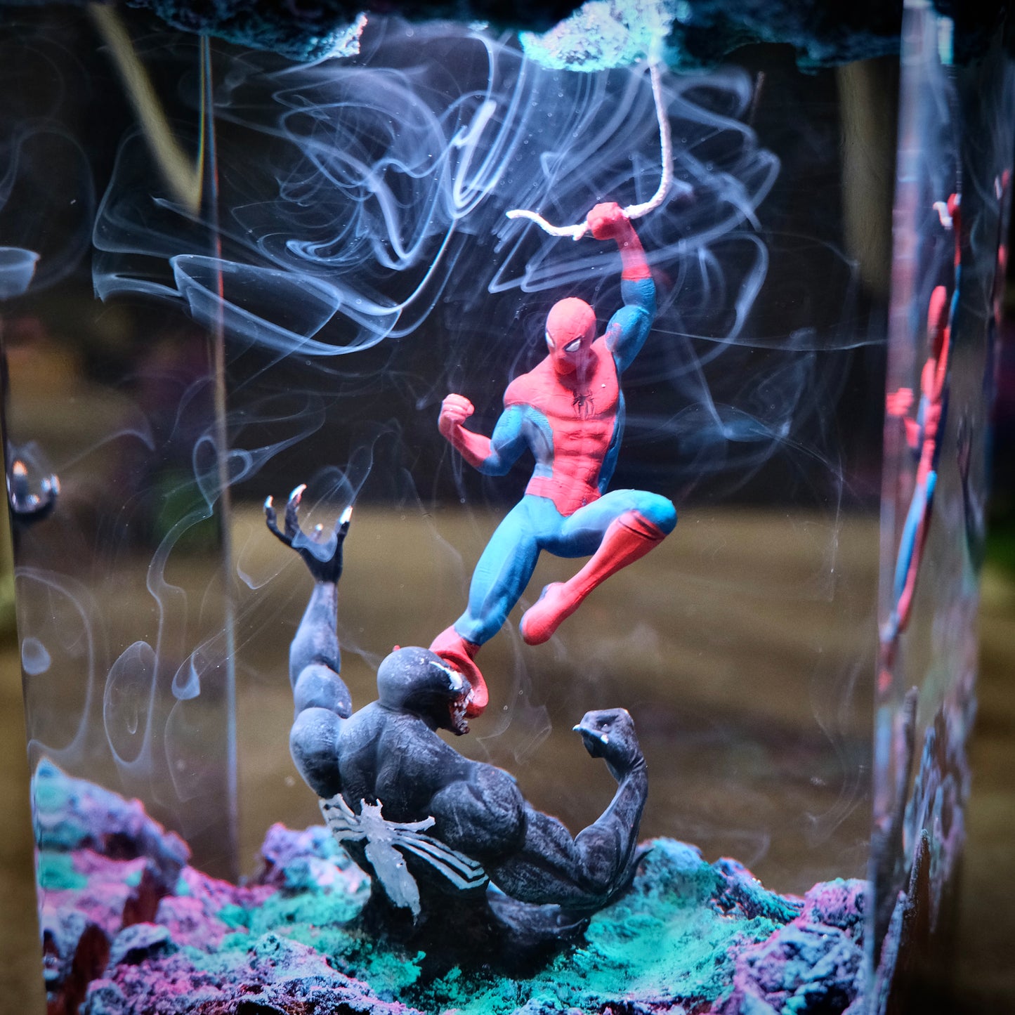 Spider man vs Venom Resin lamp