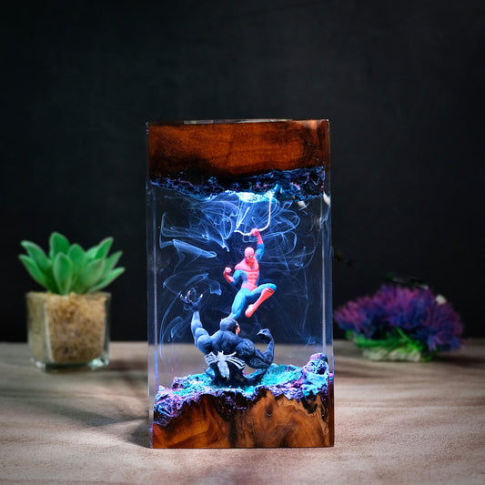 Spider man vs Venom Resin lamp