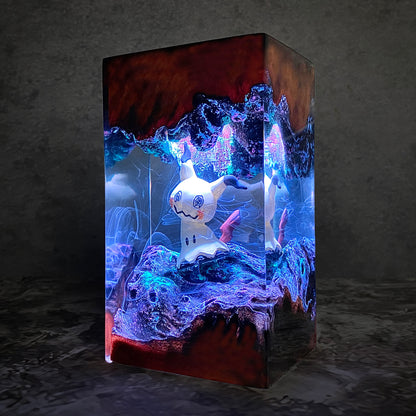 MIMIKYU resin wood lamp