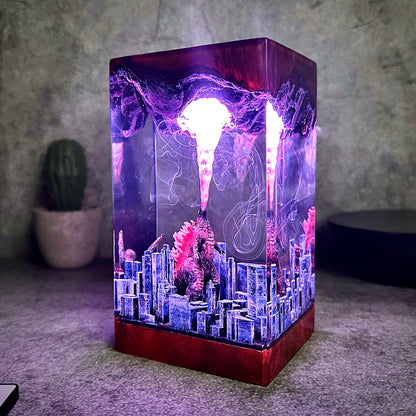 Gozilla Atomic Breath City Lamp