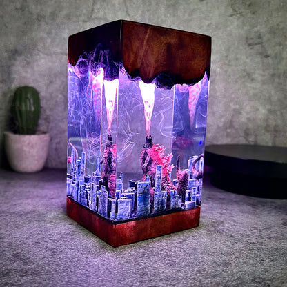 Gozilla Atomic Breath City Lamp