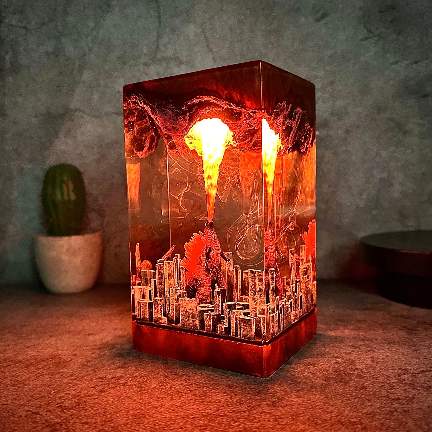 Gozilla Atomic Breath City Lamp