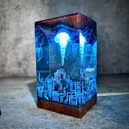 Gozilla Atomic Breath City Lamp