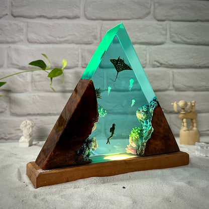 Stingray Night Light Resin Lamp