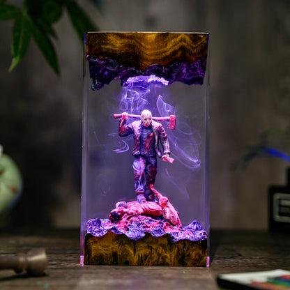 Jason Horror Scene Resin Lamp