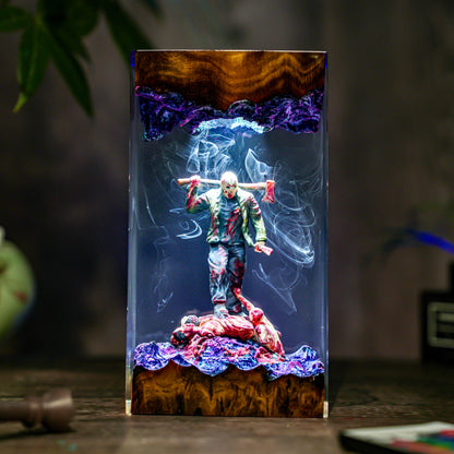 Jason Horror Scene Resin Lamp