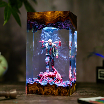Jason Horror Scene Resin Lamp