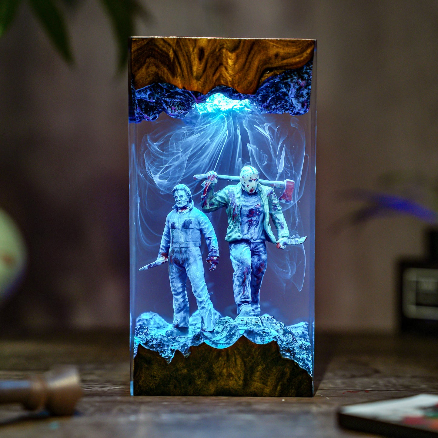 Jason Voorhees & Michael Myers Resin Lamp