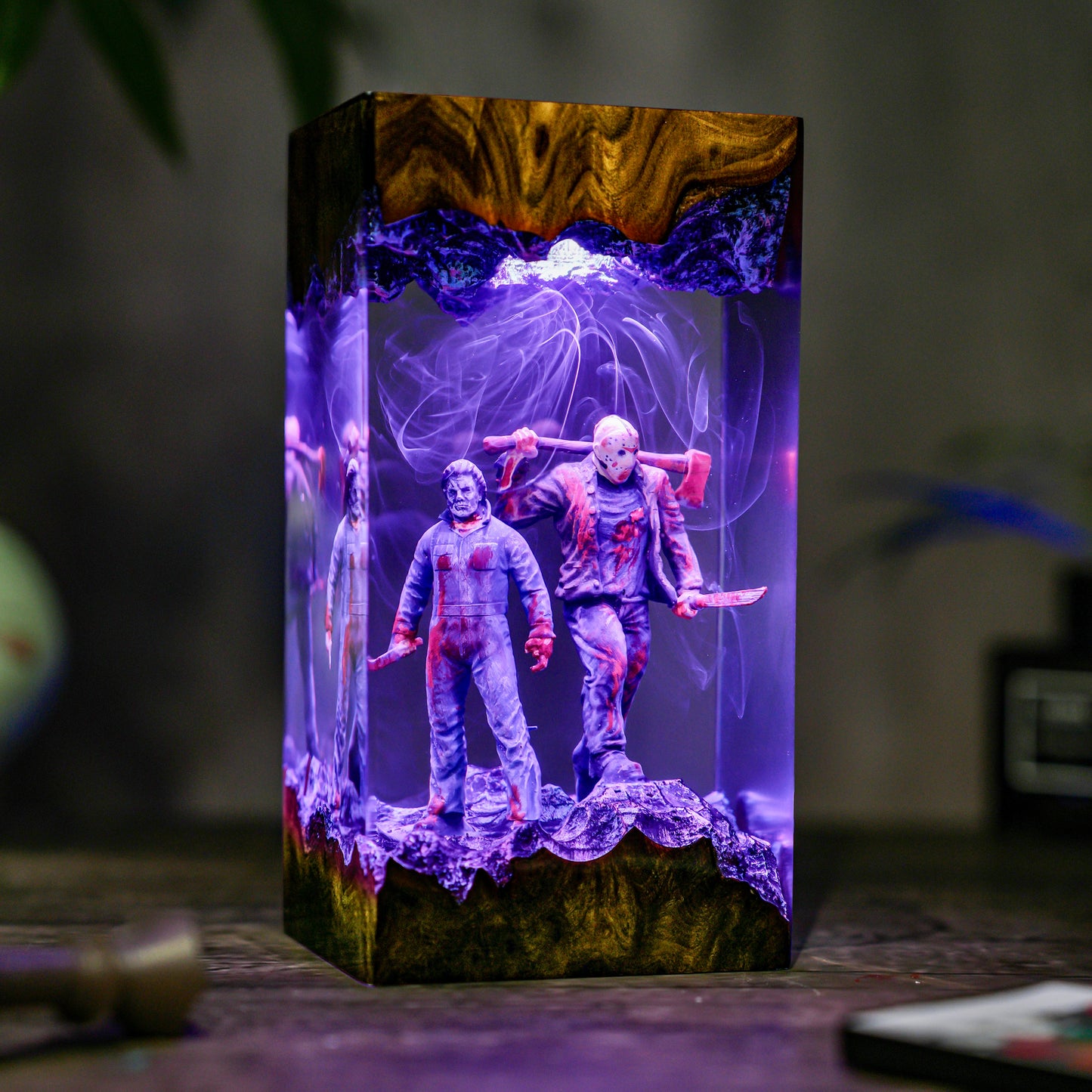 Jason Voorhees & Michael Myers Resin Lamp