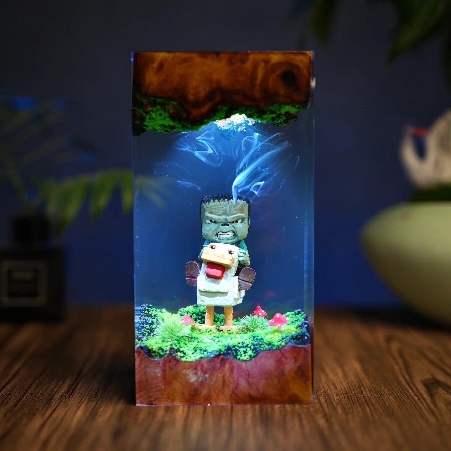 Chicken Jockey Resin lamp