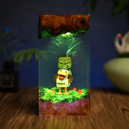 Chicken Jockey Resin lamp