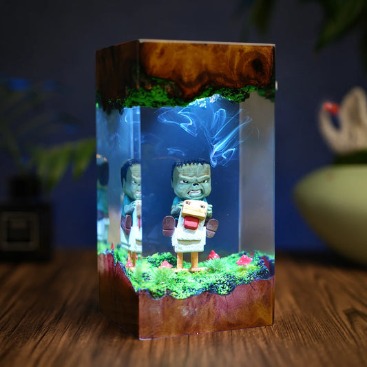 Chicken Jockey Resin lamp