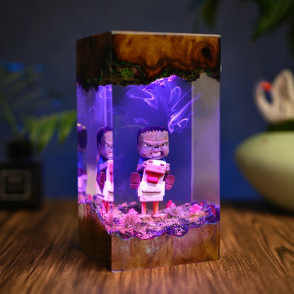 Chicken Jockey Resin lamp