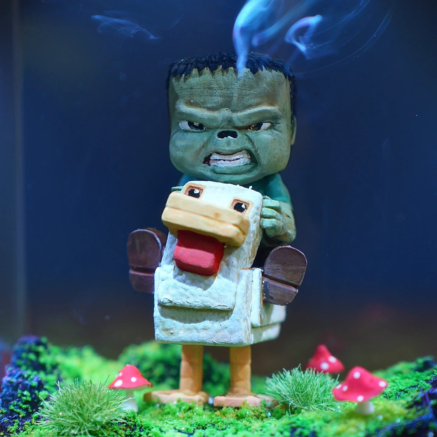 Chicken Jockey Resin lamp