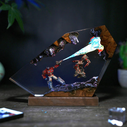 Optimus VS Megatron Resin lamp