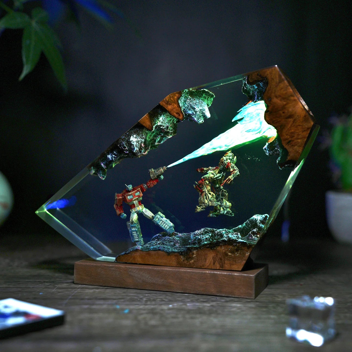 Optimus VS Megatron Resin lamp