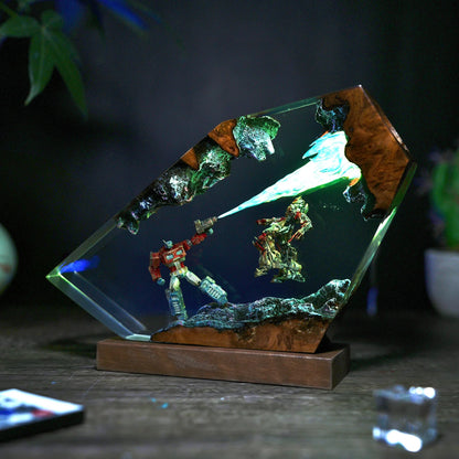 Optimus VS Megatron Resin lamp