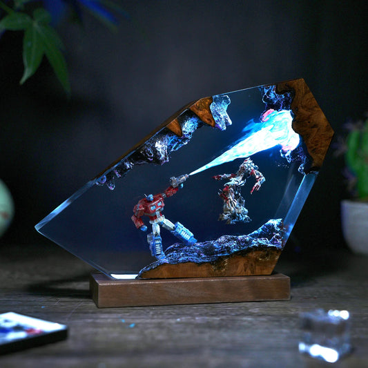 Optimus VS Megatron Resin lamp