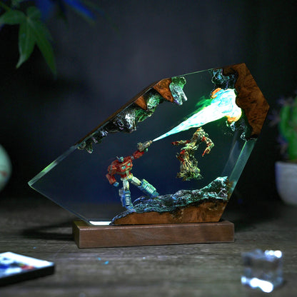 Optimus VS Megatron Resin lamp