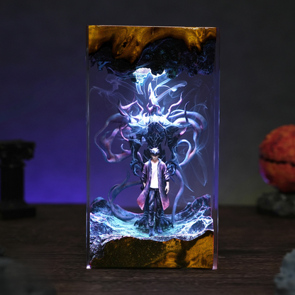 Sung Jin-woo & Berus Solo Leveling Resin lamp