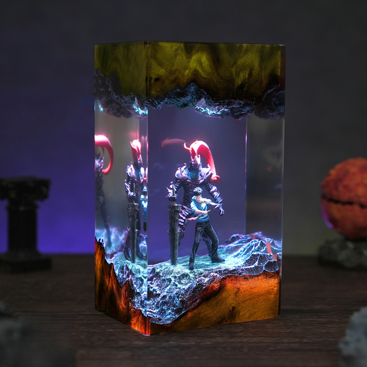 Sung Jin-woo & Igris Solo Leveling Resin lamp