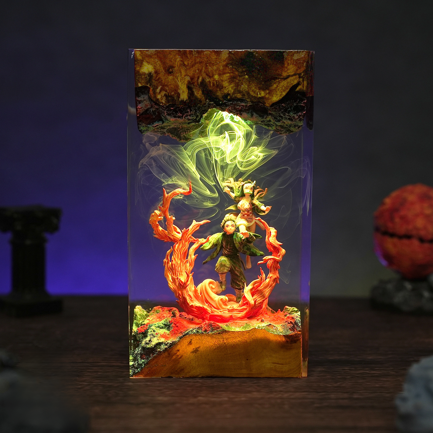Tanjiro & Nezuko Resin lamp