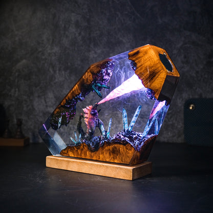 Amazing Gozilla Atomic breath city resin lamp