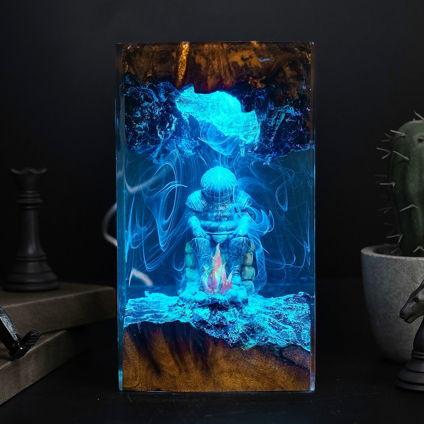 Onion Knight Statue lamp, Dark Souls Game Resin lamp