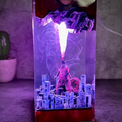 Gozilla Atomic Breath City Lamp