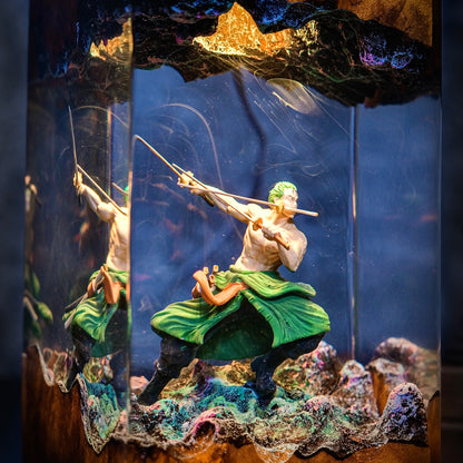 One piece Zoro Resin lamp